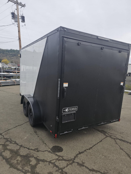New ENCLOSED CARGO 2026 CONTINENTAL VHW714TA2 7x14 7000 GVWR BLACK PACKAGE LOADED TRAILER RAMP