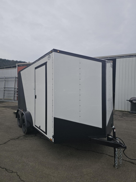 New ENCLOSED CARGO 2026 CONTINENTAL VHW714TA2 7x14 7000 GVWR BLACK PACKAGE LOADED TRAILER RAMP