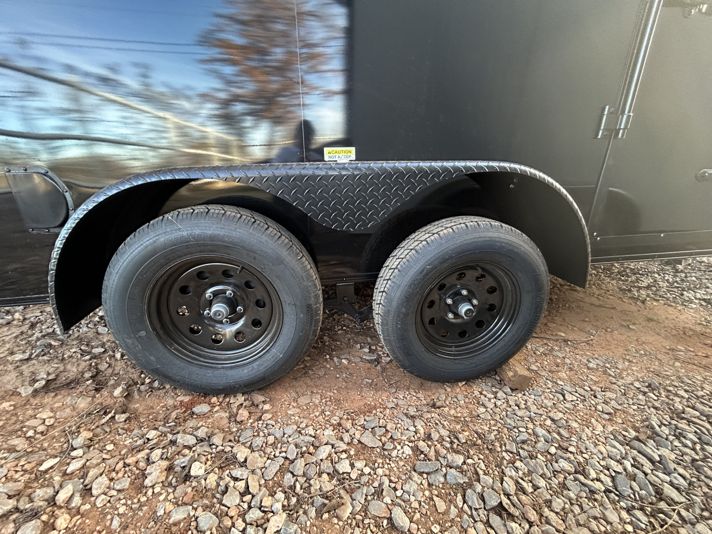 New 2026 Family Trailer 6x12 Tandem Axles Cargo / Enclosed Trailer-Screwless Exterior-Blackout Pkg-Rear Spoiler