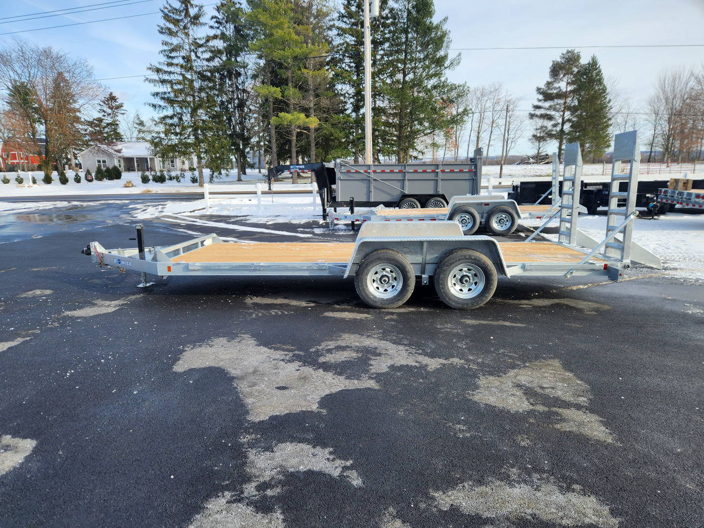 New 2026 BWISE EH10 82x18 10K Tandem Axle Equipment Trailer