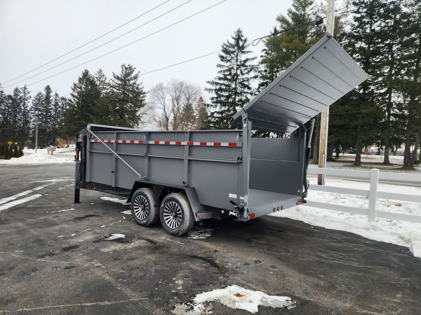 New 2026 BWISE DUTG17 82x16 17K Gooseneck Ultimate Dump Trailer