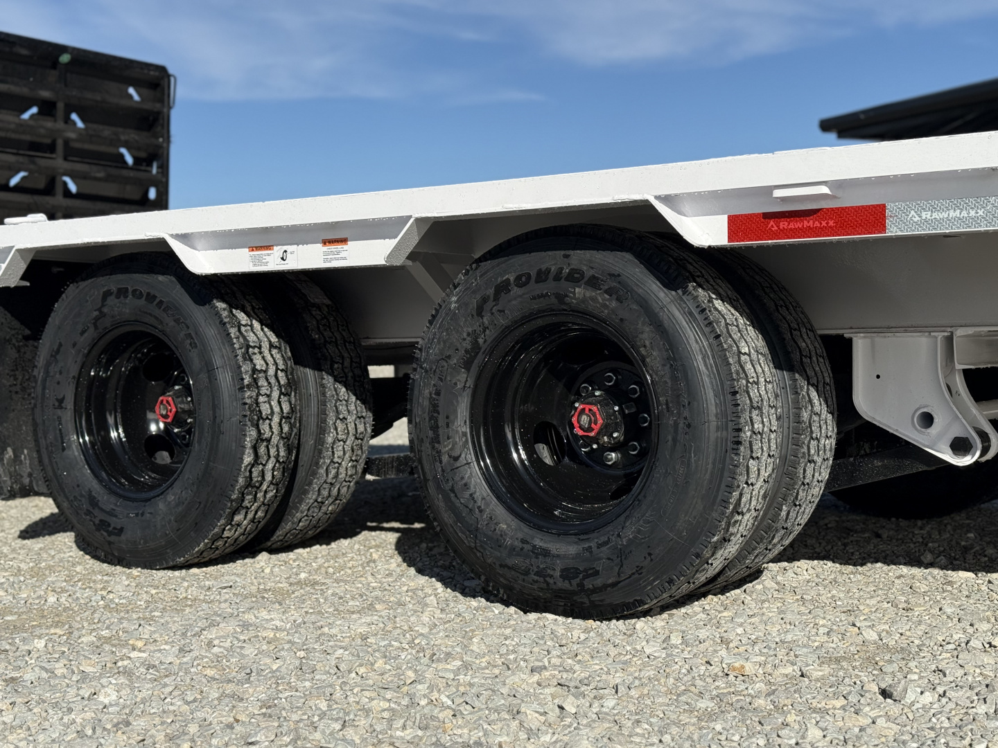 New 2026 RawMaxx FDX 102X25 12K HYD. DISC BRAKE/ MAXX RAMPS/ 14PLY TIRES 24K GVWR GOOSENECK Flatbed Trailer