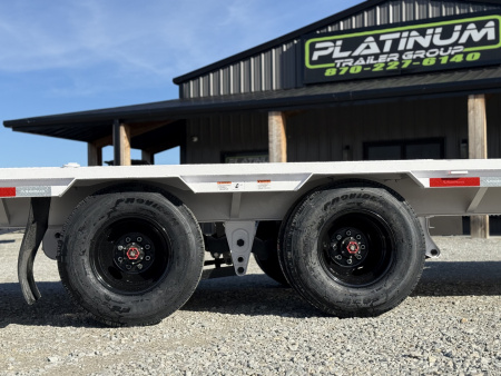 New 2026 RawMaxx FDX 102X25 12K HYD. DISC BRAKE/ MAXX RAMPS/ 14PLY TIRES 24K GVWR GOOSENECK Flatbed Trailer