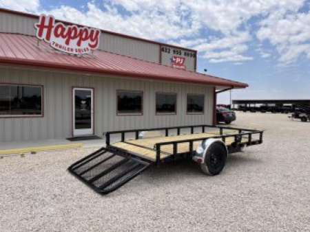 New 2026 PJ 77"x12' Single Axle Utility Trailer - U7