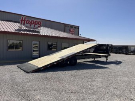 New 2026 PJ 102 x28' Gooseneck Deckover Hydraulic Tilt Trailer – T8