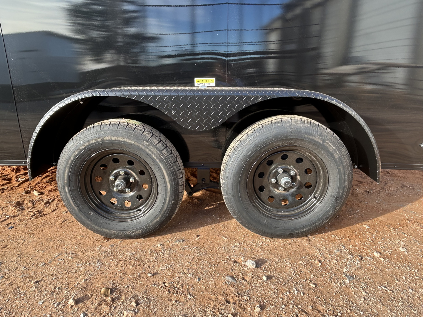 New 2026 Family Trailer 6x12 Tandem Axles Cargo / Enclosed Trailer-Screwless Exterior-Blackout Pkg-Rear Spoiler