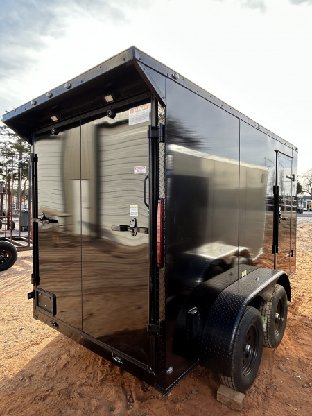 New 2026 Family Trailer 6x12 Tandem Axles Cargo / Enclosed Trailer-Screwless Exterior-Blackout Pkg-Rear Spoiler