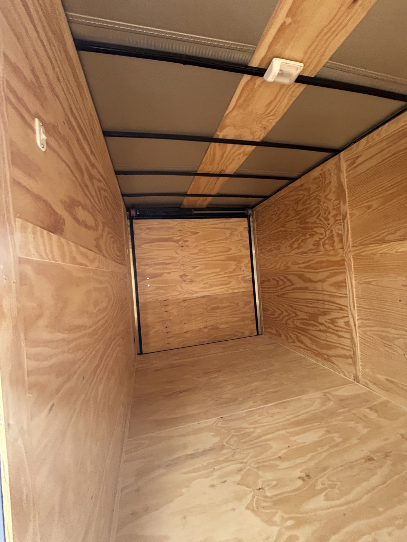 New 2026 Family Trailer 7x14 Tandem Axles Cargo / Enclosed Trailer-Screwless Exterior-Blackout Pkg-Rear Spoiler