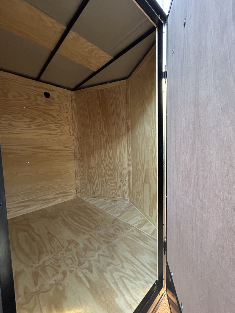 New 2026 Family Trailer 7x14 Tandem Axles Cargo / Enclosed Trailer- Screwless Exterior-Blackout Pkg- Rear Spoiler