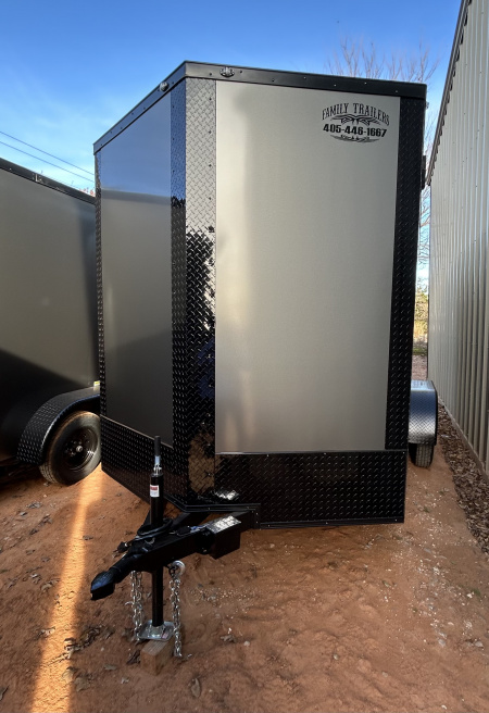 New 2026 Family Trailer 7x14 Tandem Axles Cargo / Enclosed Trailer- Screwless Exterior-Blackout Pkg- Rear Spoiler