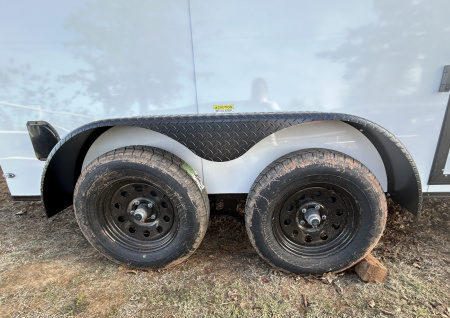 New 2026 Family Trailer 7x12 Tandem Axles Cargo / Enclosed Trailer-Screwless-Blackout Pkg-Rear Spoiler