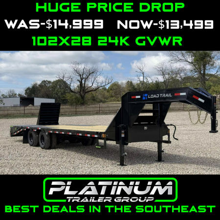 New 2026 Load Trail GP 102X28 W/ MAX RAMPS 24K GVWR Flatbed Trailer