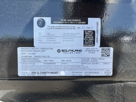 Used 2026 Southland Trailers 7-14 Dump 7K Axles