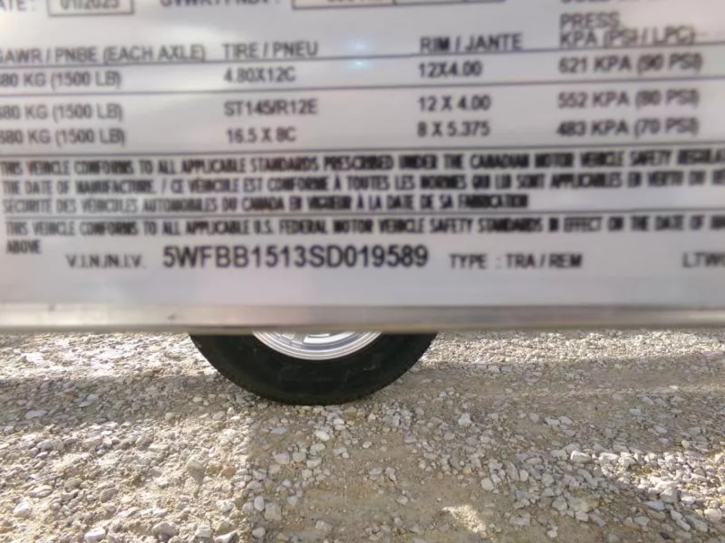 New 2025 Triton Trailers PWC Trailer, with 4.8 x 12 Tires