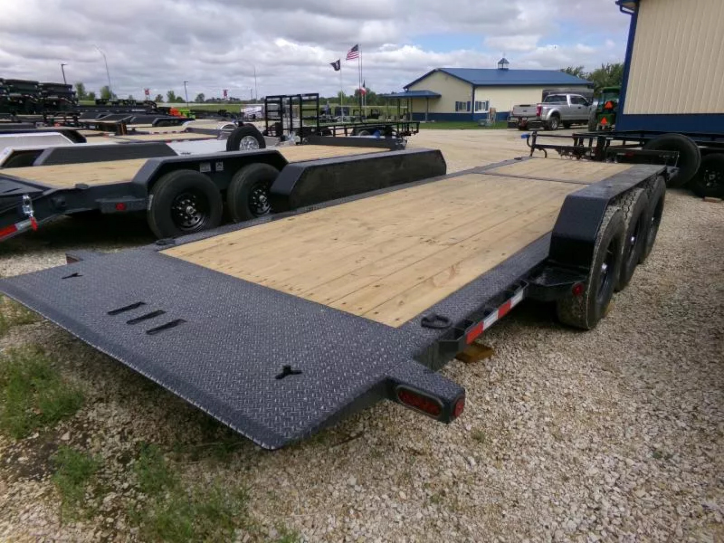 New 2026 Iron Bull 83 x 24 (16+8) TLB Tilt Trailer, Triple 7,000 lb. Axles-Black Tilt Trailer