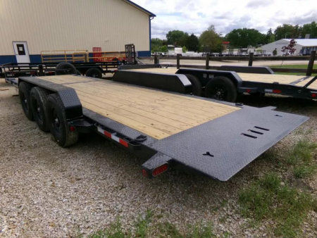 New 2026 Iron Bull 83 x 24 (16+8) TLB Tilt Trailer, Triple 7,000 lb. Axles-Black Tilt Trailer