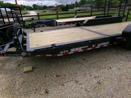New 2026 Iron Bull 83 x 24 (16+8) TLB Tilt Trailer, Triple 7,000 lb. Axles-Black Tilt Trailer