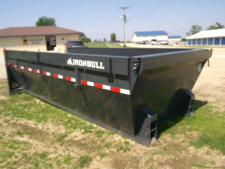 New 2026 Iron Bull 83 x 16 Roll-Off Bin-Gray Dump Trailer