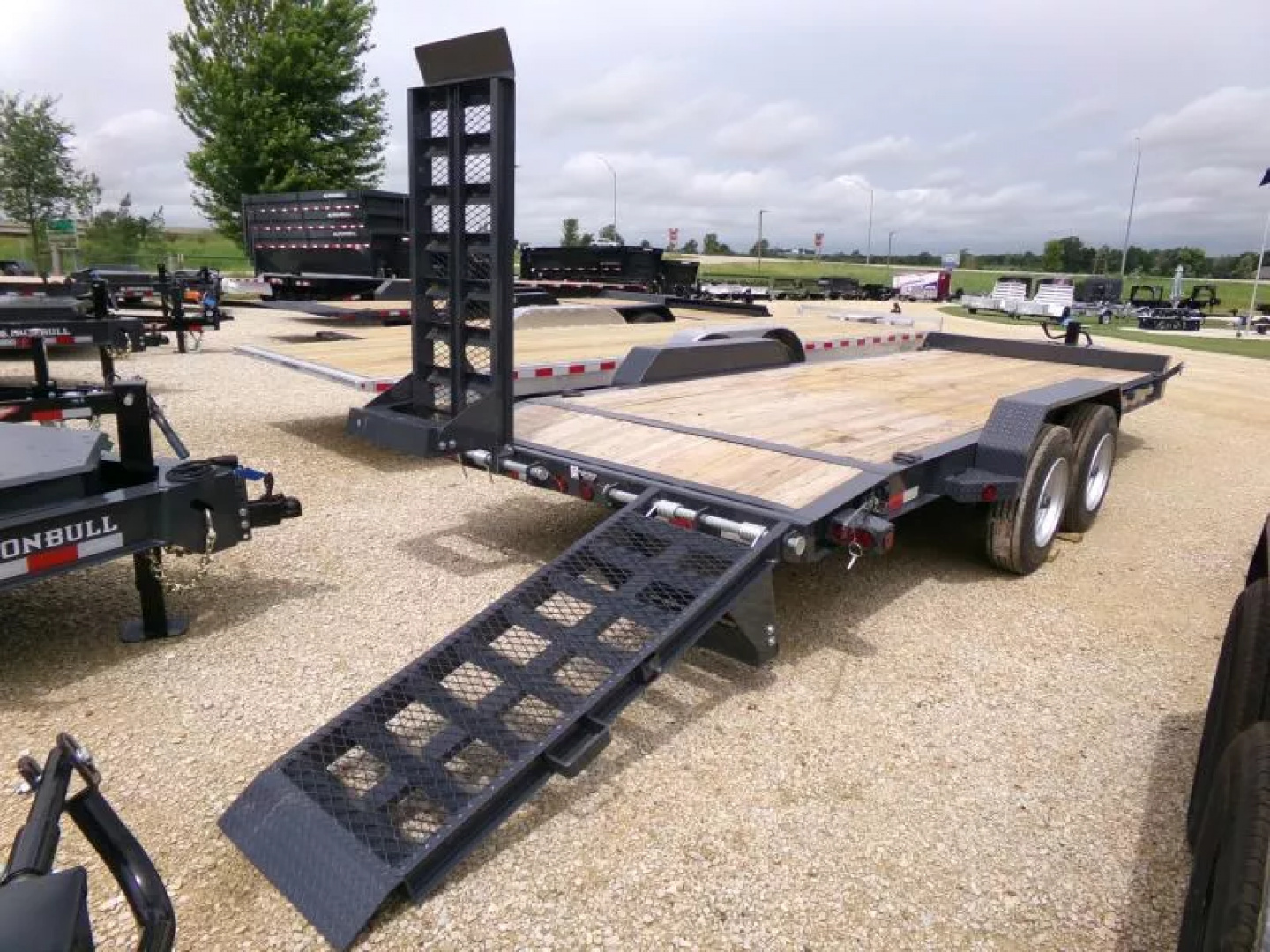 New 2026 Iron Bull 83 x 20 (18 +2 ) EWB Equipment, 16K GVWR, 2' Dovetail and Stand Up Ramps