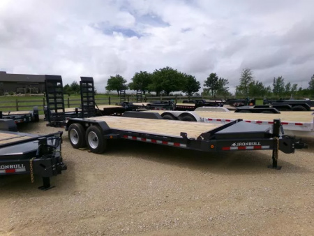 New 2026 Iron Bull 83 x 20 (18 +2 ) EWB Equipment, 16K GVWR, 2' Dovetail and Stand Up Ramps
