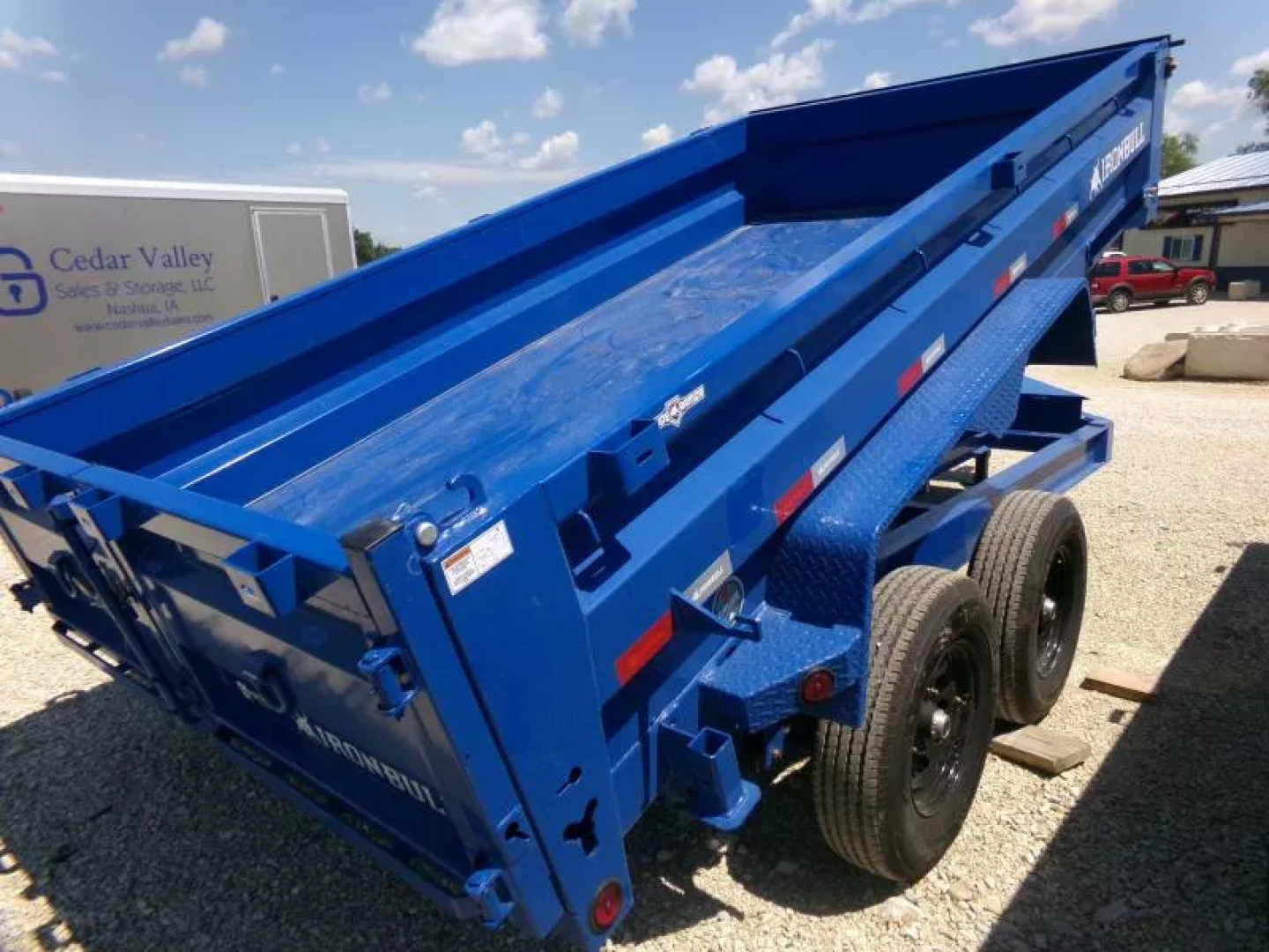 New 2026 Iron Bull 83 x 14 DWB Dump Trailer, 14,999 lb. GVWR-Brilliant Blue Dump Trailer
