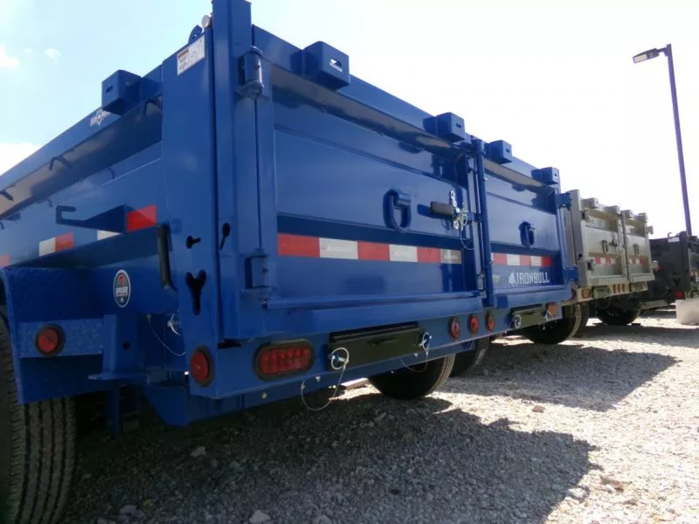 New 2026 Iron Bull 83 x 14 DWB Dump Trailer, 14,999 lb. GVWR-Brilliant Blue Dump Trailer