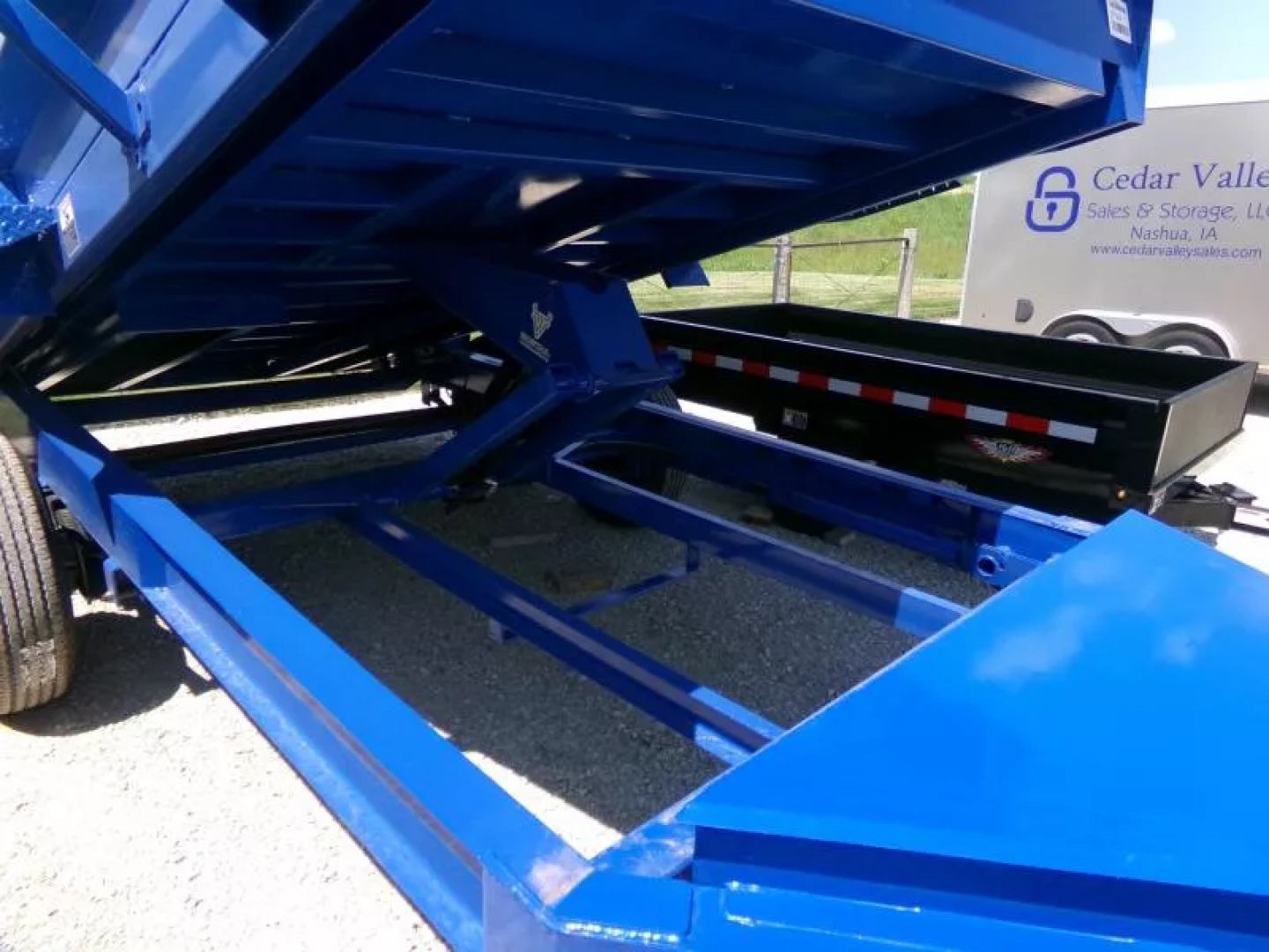 New 2026 Iron Bull 83 x 14 DWB Dump Trailer, 14,999 lb. GVWR-Brilliant Blue Dump Trailer