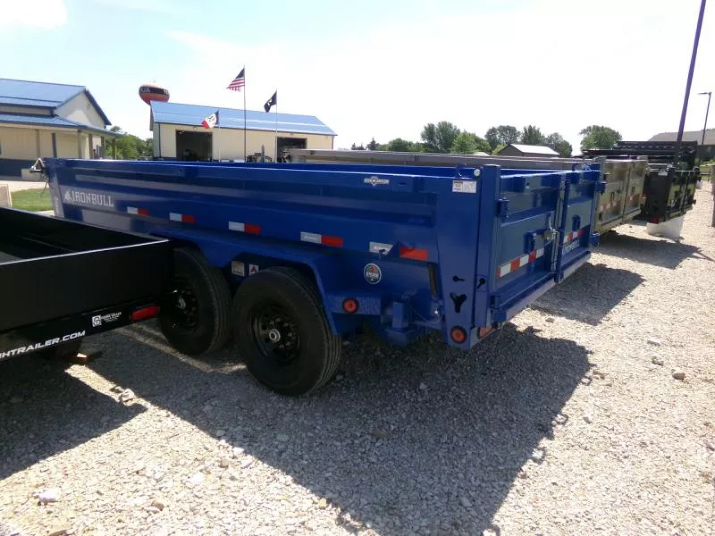 New 2026 Iron Bull 83 x 14 DWB Dump Trailer, 14,999 lb. GVWR-Brilliant Blue Dump Trailer