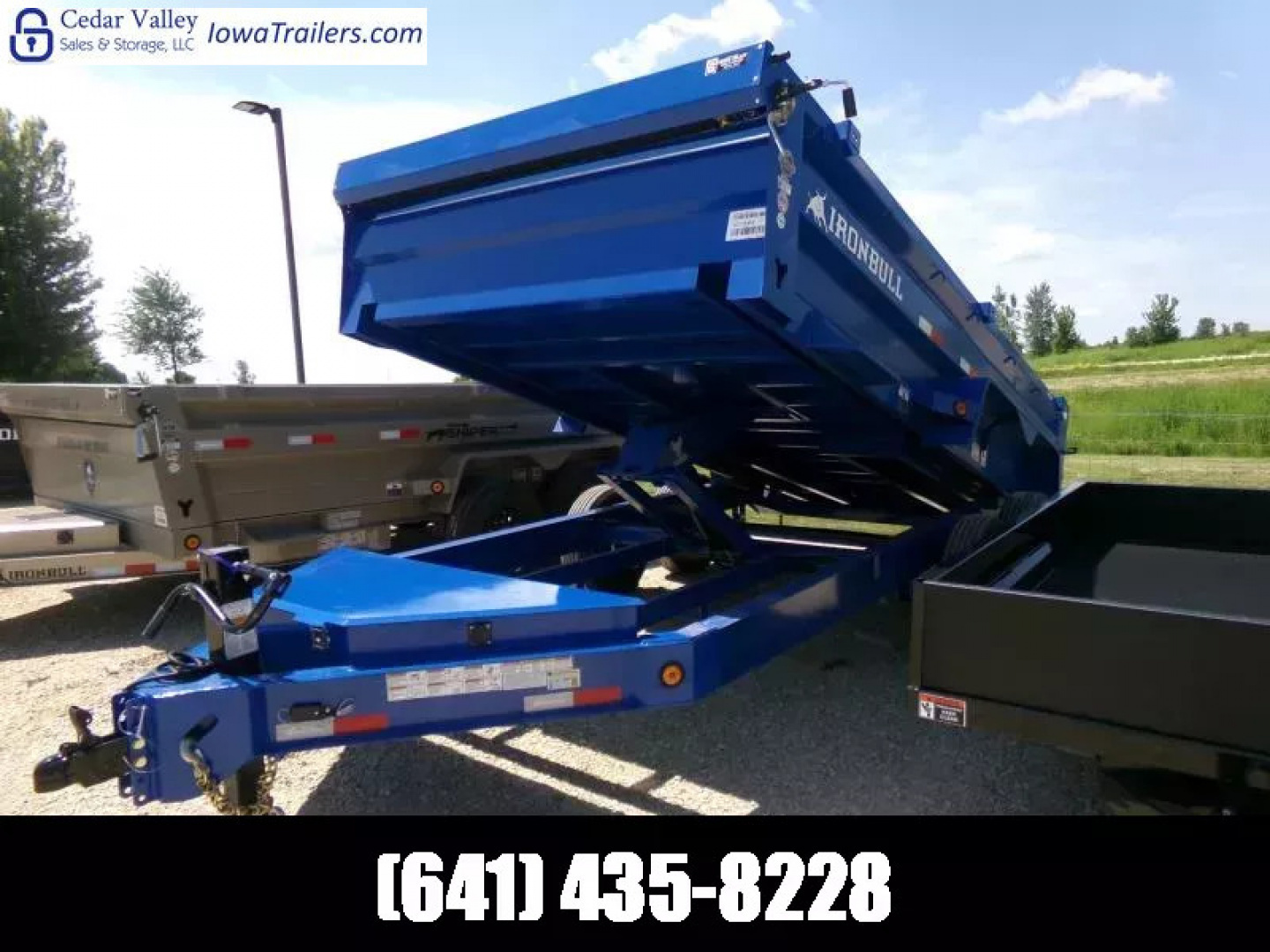 New 2026 Iron Bull 83 x 14 DWB Dump Trailer, 14,999 lb. GVWR-Brilliant Blue Dump Trailer