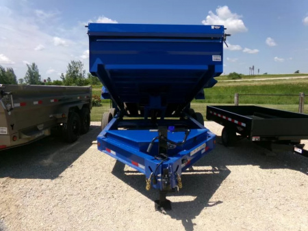 New 2026 Iron Bull 83 x 14 DWB Dump Trailer, 14,999 lb. GVWR-Brilliant Blue Dump Trailer