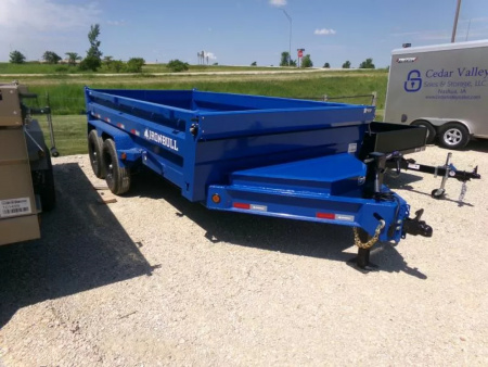 New 2026 Iron Bull 83 x 14 DWB Dump Trailer, 14,999 lb. GVWR-Brilliant Blue Dump Trailer