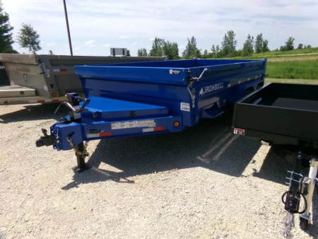 New 2026 Iron Bull 83 x 14 DWB Dump Trailer, 14,999 lb. GVWR-Brilliant Blue Dump Trailer