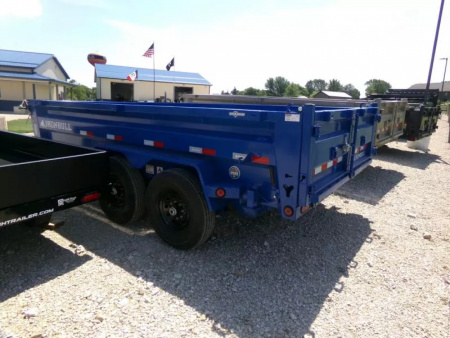 New 2026 Iron Bull 83 x 14 DWB Dump Trailer, 14,999 lb. GVWR-Brilliant Blue Dump Trailer