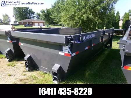 New 2026 Iron Bull 83 x 16 Roll-Off Bin-Gray Dump Trailer