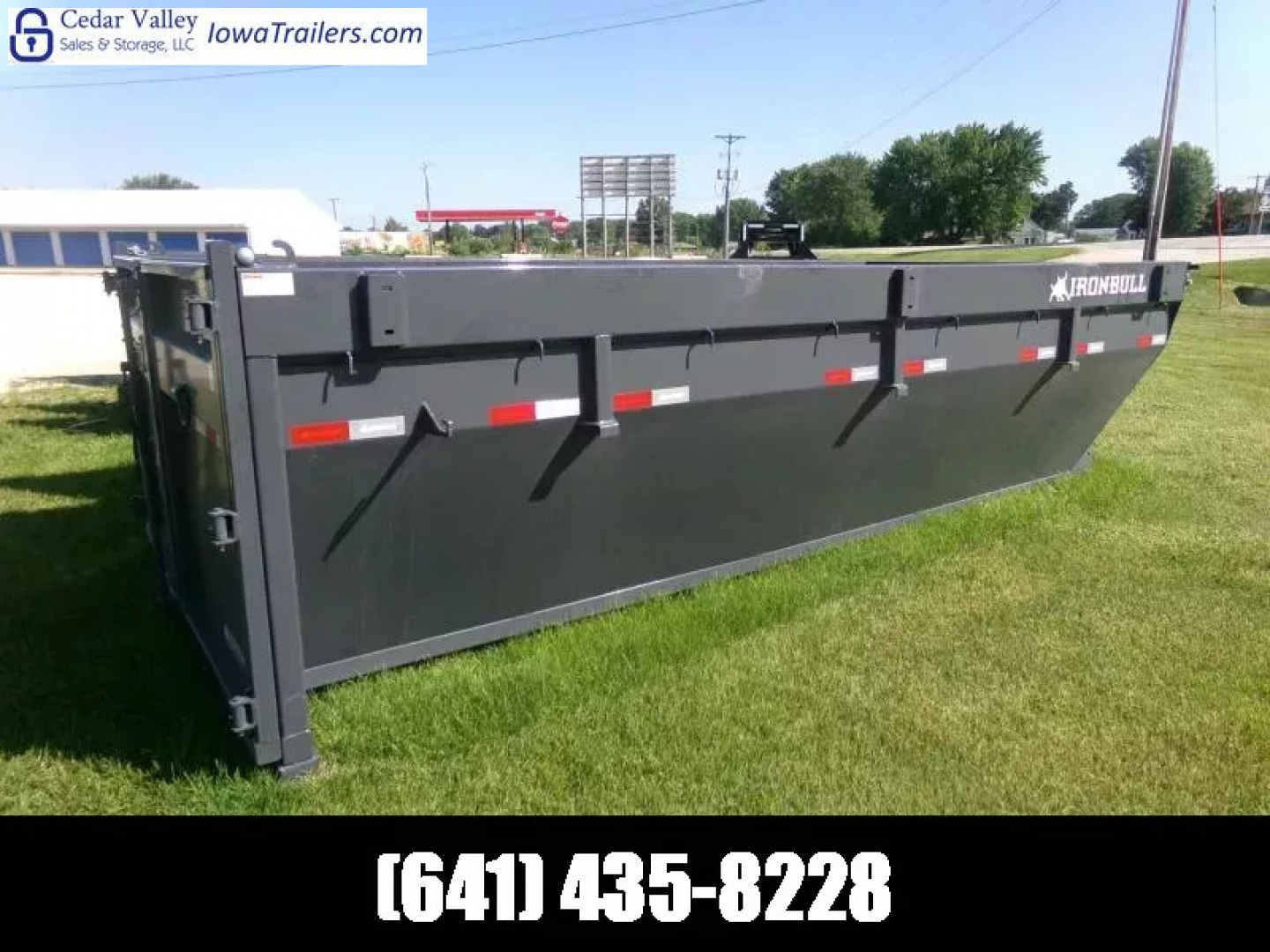 New 2026 Iron Bull 83 x 16 Roll-Off Bin-Gray Dump Trailer