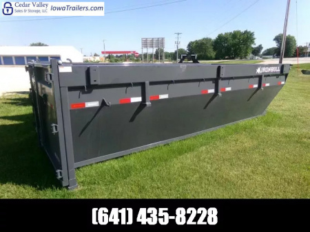 New 2026 Iron Bull 83 x 16 Roll-Off Bin-Gray Dump Trailer