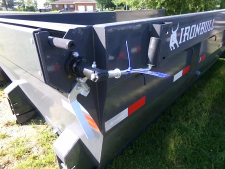 New 2026 Iron Bull 83 x 16 Roll-Off Bin-Gray Dump Trailer