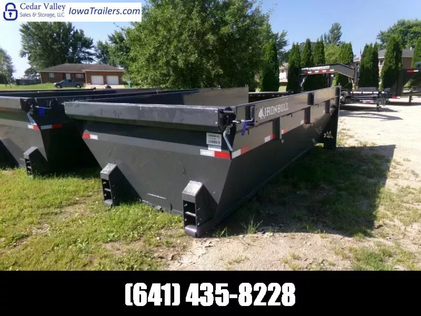 New 2026 Iron Bull 83 x 16 Roll-Off Bin-Gray Dump Trailer