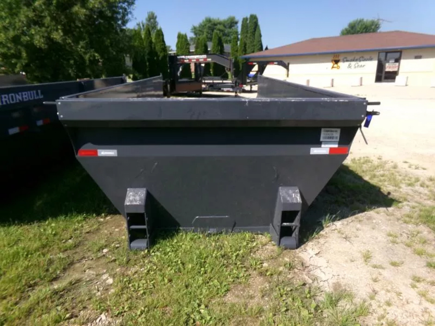 New 2026 Iron Bull 83 x 16 Roll-Off Bin-Gray Dump Trailer