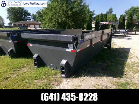 New 2026 Iron Bull 83 x 16 Roll-Off Bin-Gray Dump Trailer