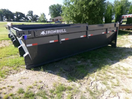 New 2026 Iron Bull 83 x 16 Roll-Off Bin-Gray Dump Trailer