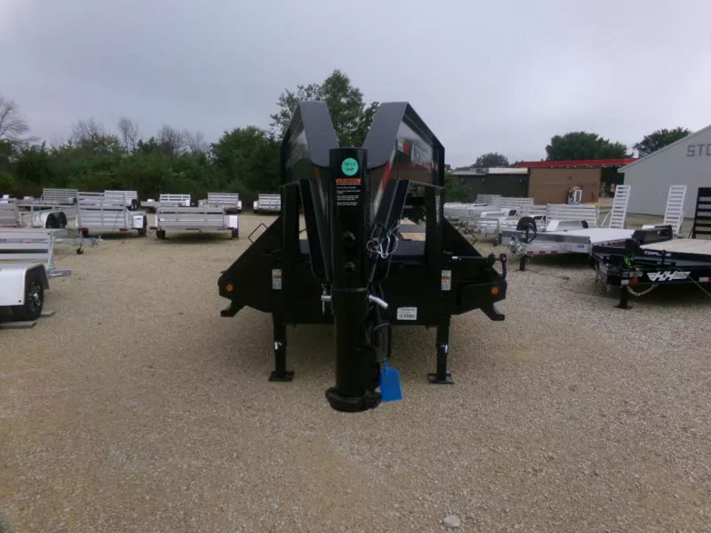 New 2026 Iron Bull 102 x 32 FLG Gooseneck Deckover, 8ft. Slide In Ramps, 23,900 lb. GVWR and Spare Tire