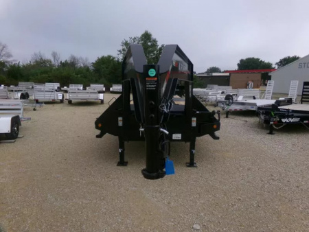 New 2026 Iron Bull 102 x 32 FLG Gooseneck Deckover, 8ft. Slide In Ramps, 23,900 lb. GVWR and Spare Tire