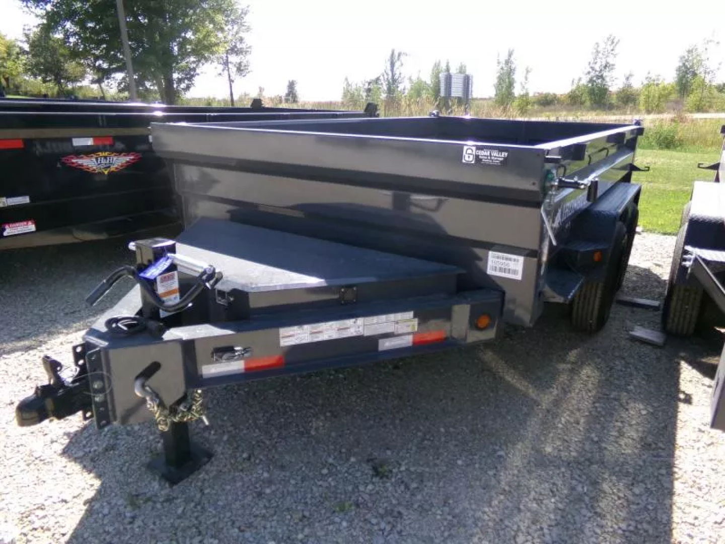 New 2026 Iron Bull 83 x 12 DWB Dump Trailer, 14,999lb. GVWR-Grey Dump Trailer