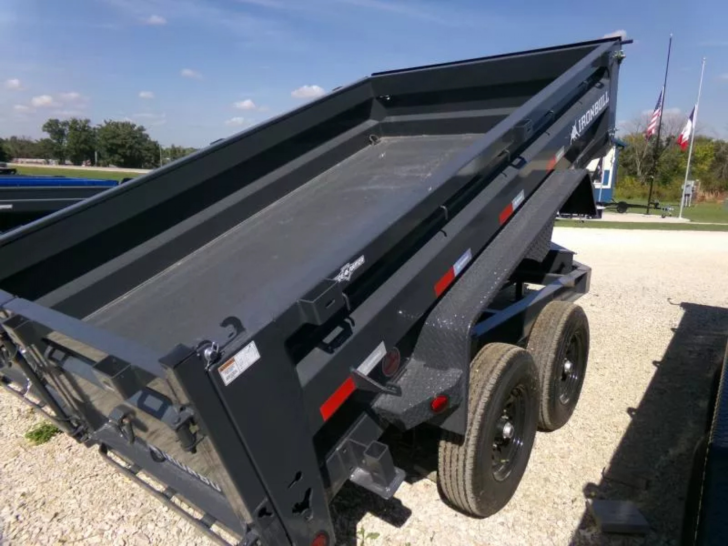 New 2026 Iron Bull 83 x 12 DWB Dump Trailer, 14,999lb. GVWR-Grey Dump Trailer