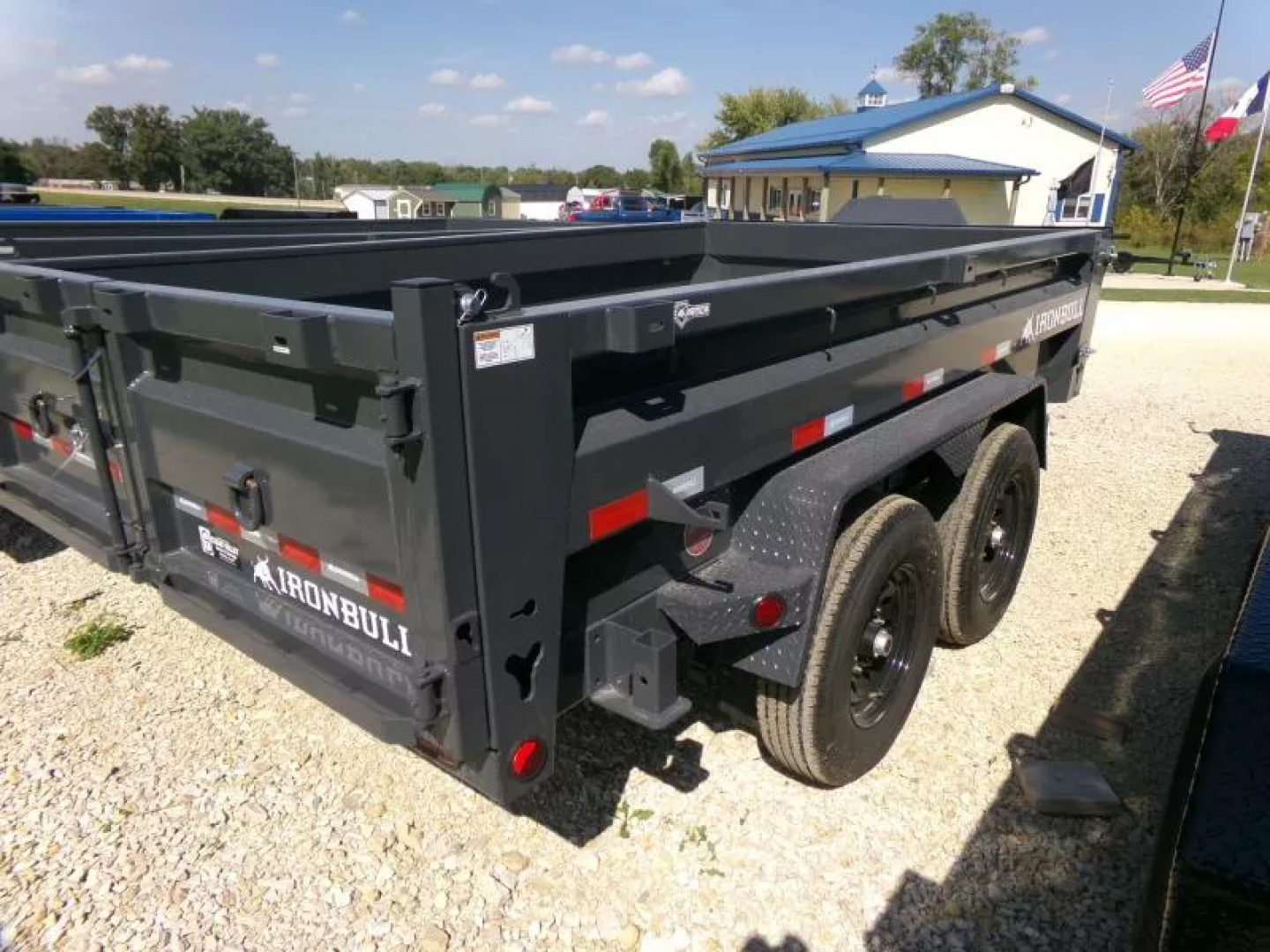 New 2026 Iron Bull 83 x 12 DWB Dump Trailer, 14,999lb. GVWR-Grey Dump Trailer