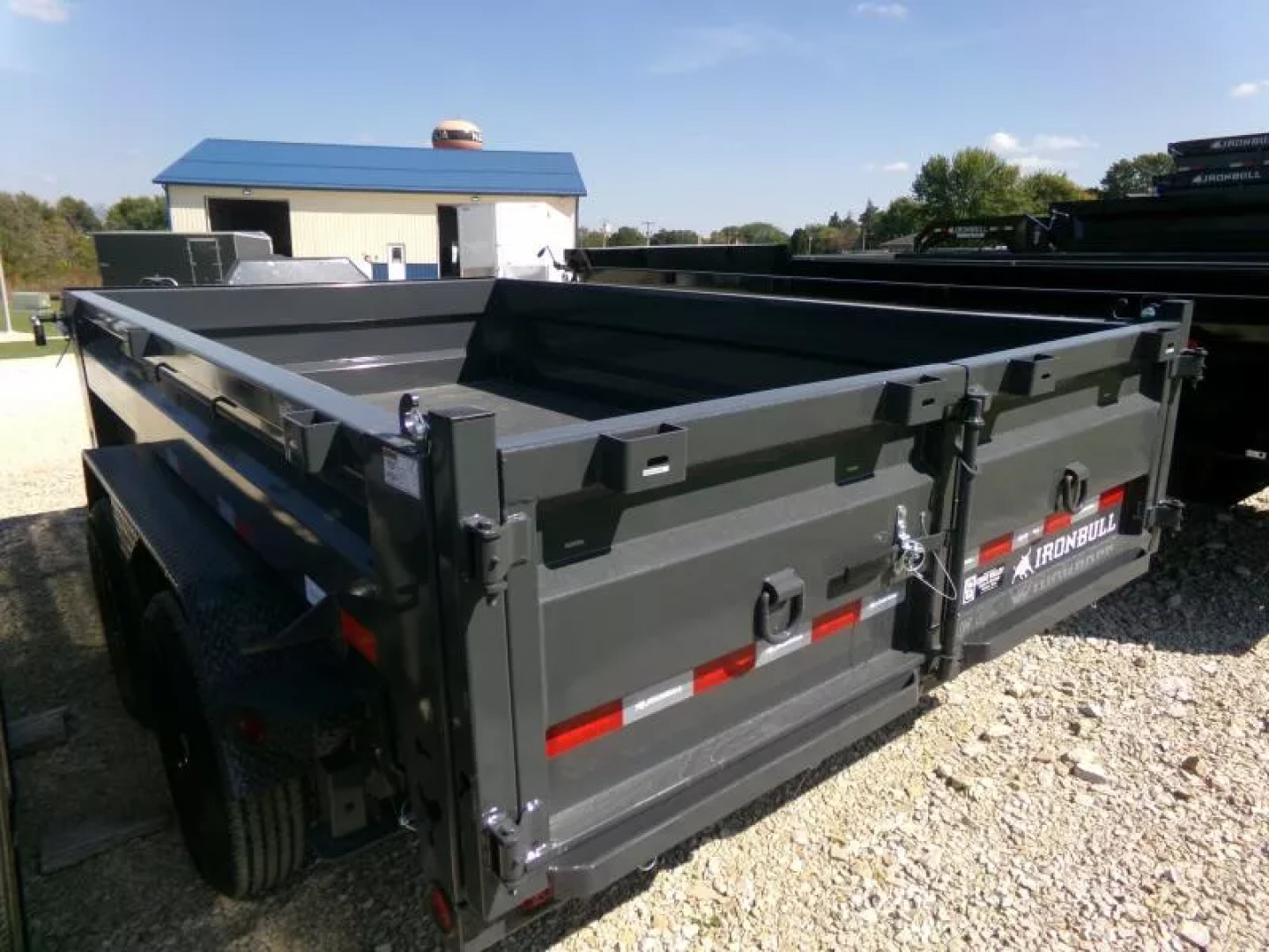 New 2026 Iron Bull 83 x 12 DWB Dump Trailer, 14,999lb. GVWR-Grey Dump Trailer