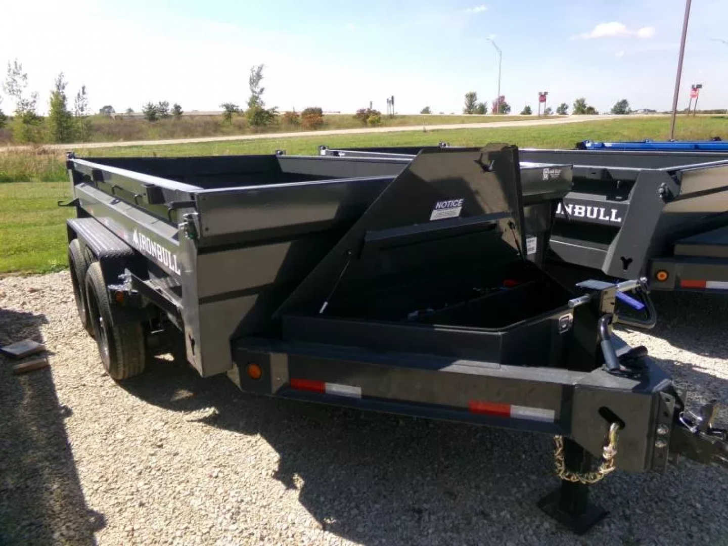 New 2026 Iron Bull 83 x 12 DWB Dump Trailer, 14,999lb. GVWR-Grey Dump Trailer