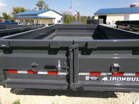 New 2026 Iron Bull 83 x 12 DWB Dump Trailer, 14,999lb. GVWR-Grey Dump Trailer