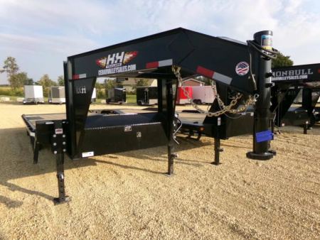 New 2026 H&H 102 x 24 Power Tilt Gooseneck Deckover with 17.6 K GVWR